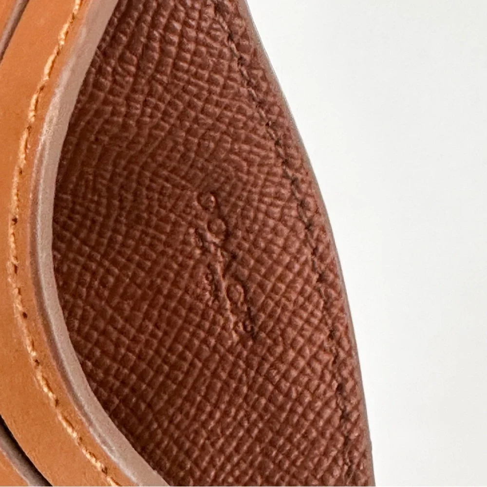 Coach Signature Brown and Tan Card Holder - Picture 7 of 11